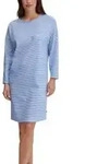 Calida Lovely Nights Long Sleeve Nightdress Hellblau Baumwolle Medium Damen