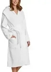 Schiesser Essentials Bathrobe With Hood Wei&szlig; Baumwolle Large Damen