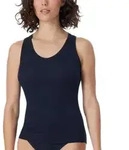 Schiesser Fine Rib Top Dunkelblau Baumwolle X-Small Damen