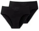 Schiesser 2P Cotton Essentials Tai Panties Schwarz Baumwolle Small Damen