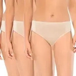 Schiesser 3P Essentials Cotton Briefs Beige Baumwolle 36 Damen