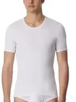Schiesser Essentials Double Rib T-Shirt Wei&szlig; Baumwolle Large Herren