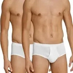 Schiesser 2P Original Classics Double Rib Briefs Wei&szlig; Baumwolle Medium Herren