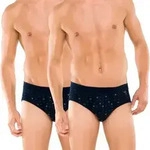 Schiesser 2P Essentials Sport Briefs With Fly Marine Baumwolle X-Large Herren
