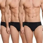 Schiesser 3P Essentials Super Mini Briefs Schwarz Baumwolle Small Herren