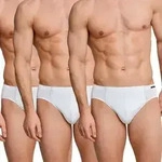 Schiesser 3P Essentials Super Mini Briefs Wei&szlig; Baumwolle Small Herren