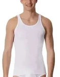 Schiesser Original Double Rib Undershirt Wei&szlig; Baumwolle Small Herren