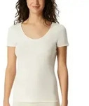 Schiesser Fine Rib T-shirt Champagner Baumwolle X-Small Damen
