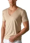Mey Dry Cotton Functional V-Neck Shirt Beige Medium Herren