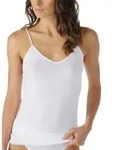 Mey Noblesse Spaghetti Top Wei&szlig; Baumwolle 36 Damen