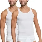Schiesser 2P Original Classics Fine Rib Undershirts Wei&szlig; Baumwolle X-Large Herren