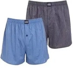 Jockey 2P Woven Boxer Shorts Blau/Grau Baumwolle X-Large Herren