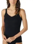 Mey Noblesse Cami-Top V-Neck Schwarz Baumwolle 46 Damen