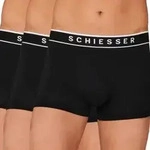 Schiesser 3P 95-5 Organic Cotton Rio Boxer Schwarz Baumwolle Small Herren