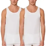 Schiesser 2P 95-5 Organic Cotton Athletic Shirt Wei&szlig; &Ouml;kologische Baumwolle Medium