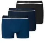 Schiesser 3P Organic Cotton Woven Boxer Brief Schwarz/Blau Baumwolle Medium...