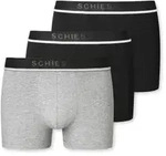 Schiesser 3P Organic Cotton Woven Boxer Brief Schwarz/Grau Baumwolle Large Herren