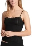 Calida Etude Toujours Spaghetti-Top Schwarz Baumwolle Small Damen