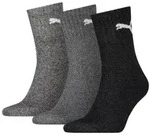 Puma 3P Short Crew Unisex Socks Grau/Schwarz Gr 35/38
