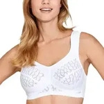 Miss Mary Lovely Jacquard Soft Bra BH Wei&szlig; F 100 Damen
