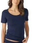 Mey Cotton Pure Short-Sleeved Top Mitternachtsbl Baumwolle 40 Damen