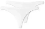 Schiesser 2P 95-5 Organic Cotton Thongs Wei&szlig; &Ouml;kologische Baumwolle Small Damen