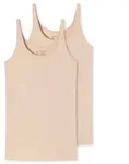 Schiesser 2P 95-5 Organic Tank Top Beige Baumwolle 44 Damen