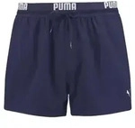 Puma Badehosen Logo Short Length Swim Shorts Marine Polyester X-Small Herren