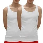 HUGO 2P Twin Tank Top Wei&szlig; Baumwolle X-Large Herren