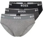 BOSS 3P Power Brief Schwarz/Grau Baumwolle Large Herren
