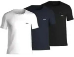 BOSS 3P Classic Crew Neck T-shirt Schwarz/Marine/Wei&szlig; Baumwolle X-Large Herren