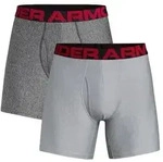 Under Armour 2P Tech 6in Boxers Grau Polyester Small Herren