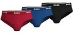 BOSS 3P Power Brief Blau/Rot Baumwolle Small Herren