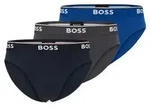 BOSS 3P Power Brief Grau/Blau Baumwolle Large Herren