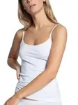 Calida Natural Comfort Spaghetti-Top Wei&szlig; Baumwolle Large Damen