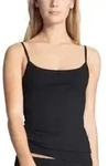 Calida Natural Comfort Spaghetti-Top Schwarz Baumwolle Medium Damen
