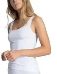 Calida Natural Comfort Tank Top Rounded Neck Wei&szlig; Baumwolle Small Damen