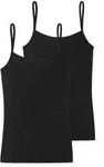 Schiesser 2P Modal Essentials Spaghetti Strap Tops Schwarz Small Damen