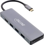 InLine 33271O, InLine USB 3.2 USB-C Multi Hub (3x USB-A + USB-C), Cardreader, HDMI,