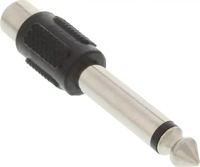 InLine 99322, InLine Audio Adapter, 6,3mm Klinke Stecker auf Cinch Buchse, Mono