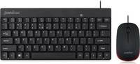 Perixx 57215A, Perixx PERIDUO-212 DE, Mini USB-Tastatur und Maus Set, schwarz