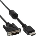 InLine 17662, InLine HDMI-DVI Adapterkabel, 19pol Stecker auf 18+1 Stecker, mit