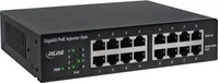 InLine 32308H, InLine PoE+ Gigabit Netzwerk Injektor Hub 8 Port (8x PoE+), 1Gb/s, 19"