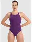 Team Badeanzug Damen Swim-Pro Einfarbig - Plum-white - 44