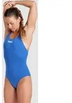 Team Badeanzug Damen Swim-Pro Einfarbig - Royal-white - 32