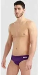 Team Badehose Slip Herren Einfarbig - Plum-white - 2