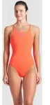 Team Badeanzug Damen Swim-Pro Einfarbig - Bright Coral-plum - 34