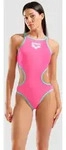 Badeanzug Damen arena One Biglogo R - Shocking Pink-water - 38