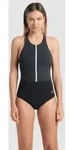 Badeanzug Damen arena Shapewear Silvia - Black-night Grey-white - 36