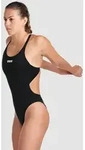 Team Badeanzug Damen Swim-Tech Einfarbig - Black-white - 34
